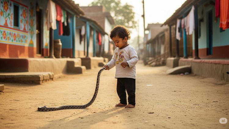 बिहार: एक साल के बच्चे ने कोबरा को काटा
