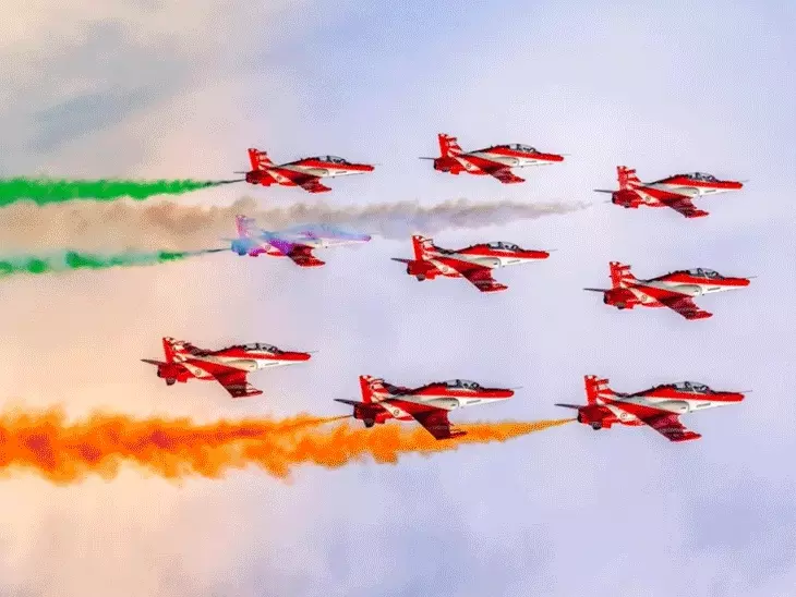 Hisar News Today: Hisar Airport Air Show rehearsal with fighter jets performing stunts